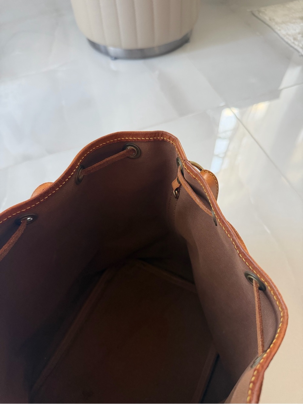 Auth Louis Vuitton Monogram Petit Noe Shoulder Bag Brown M42226 Used - Picture 9 of 9